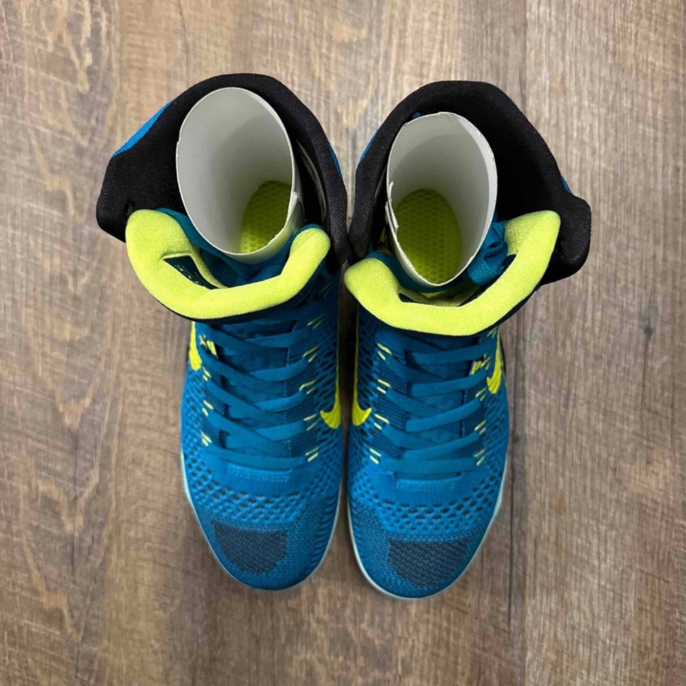 Nike Kobe 9 IX Elite High Perspective Blue Yellow Black - Picture 4 of 13